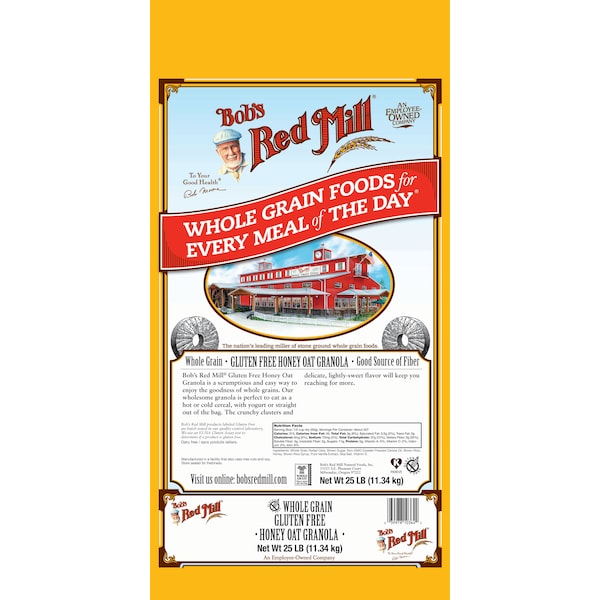 Bobs Red Mill Natural Foods Bob's Red Mill Gluten Free Honey Oat Granola 25lbs 1971B25 - main